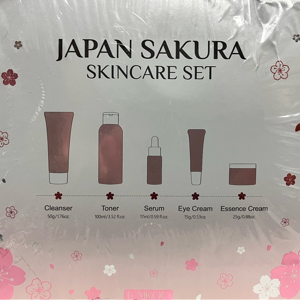 Aiko Japan Sakura Skincare Set - Pink and White